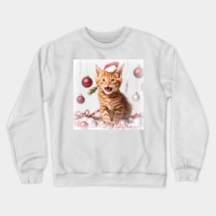 Christmas kitten Crewneck Sweatshirt